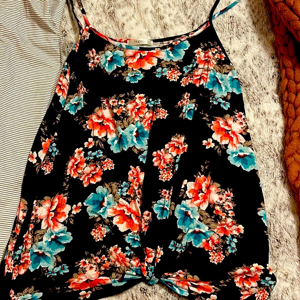 Torrid Floral Twist Tie Tank